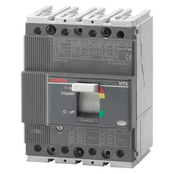 Gewiss GWD7041 C-type 3P 4module(s) circuit breaker