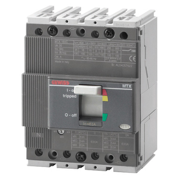 Gewiss GWD7141 N-type 3P 5module(s) circuit breaker