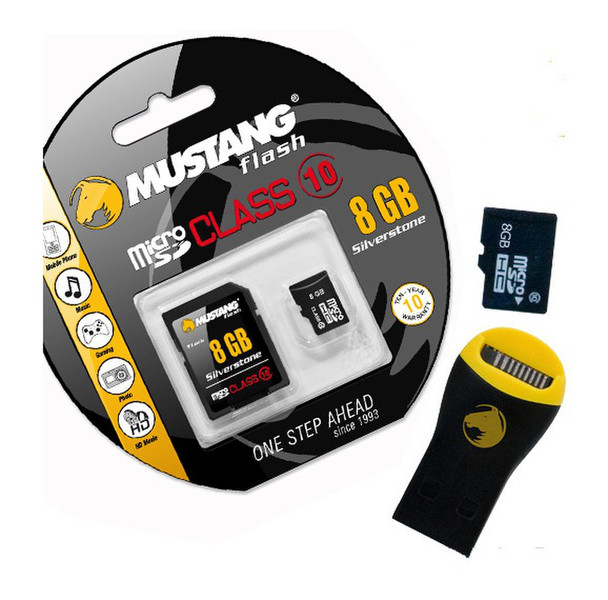 Mustang 8GB microSDHC Bundle USB 3.0 Schwarz Kartenleser