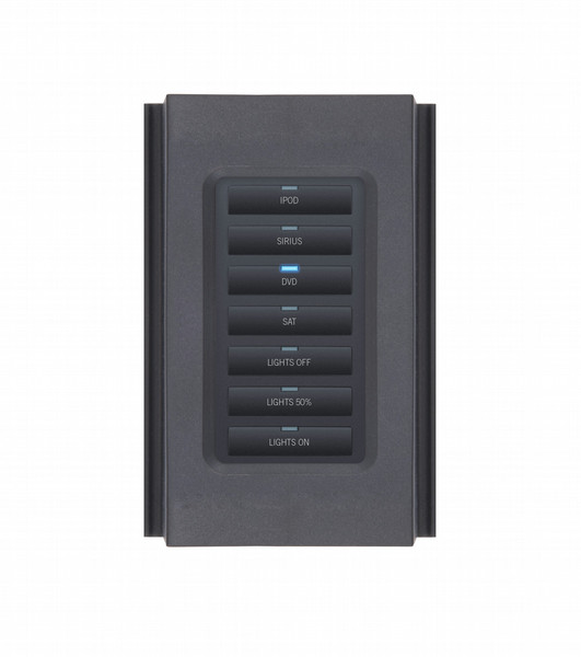 AMX HPX-U400-R-MET-7 press buttons Black remote control
