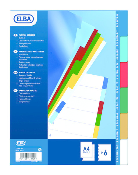 Favorit 100205079 Polypropylene (PP) Multicolour 6pc(s) divider