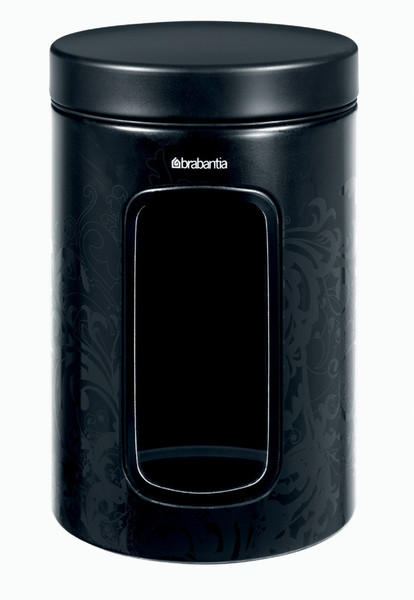 Brabantia Black Silhouette 1.4 Liter Window Canister (6 Pcs)