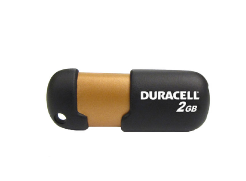 Duracell 2GB USB 2.0 2GB USB 2.0 Type-A Black,Copper USB flash drive