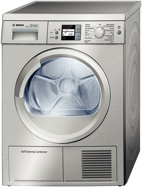 Bosch WTW8659XEE Freistehend Frontlader 7kg A+ Edelstahl Wäschetrockner