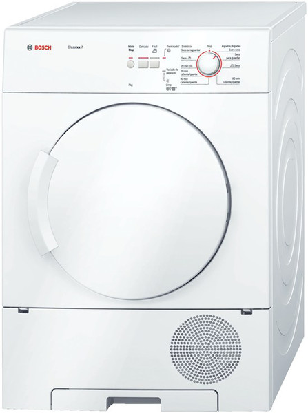 Bosch No WTC84102EE freestanding Front-load 7kg C White tumble dryer