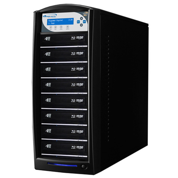Vinpower Digital SharkNet LightScribe Blu-ray/DVD/CD HDD:8 Optical disc duplicator Black