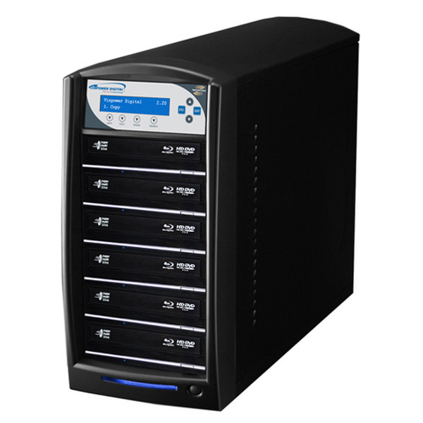 Vinpower Digital SharkNet LightScribe Blu-ray/DVD/CD HDD:6 Optical disc duplicator Black