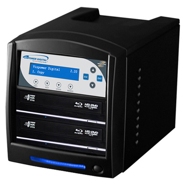 Vinpower Digital SharkNet LightScribe Blu-ray/DVD/CD HDD:2 Optical disc duplicator Black