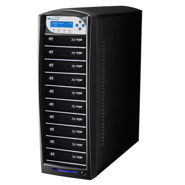 Vinpower Digital SharkNet LightScribe Blu-ray/DVD/CD HDD:10 Optical disc duplicator Black