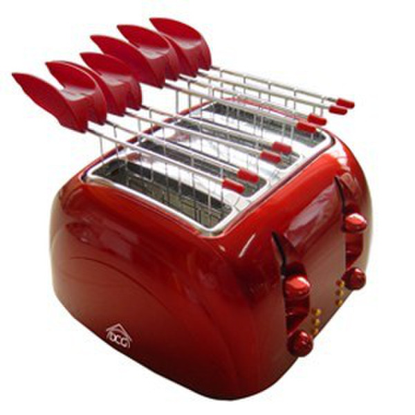 DCG Eltronic TA8450 4slice(s) 1400, -W Red toaster