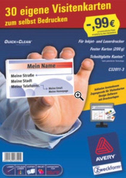 Avery C32011-3 business card