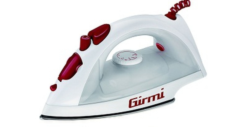 Girmi ST10 Dry & Steam iron Stainless Steel soleplate 2000W Rot, Weiß Bügeleisen