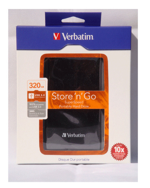 Verbatim 320GB Store 'n' Go USB 3.0 USB Type-A 3.0 (3.1 Gen 1) 320GB Schwarz