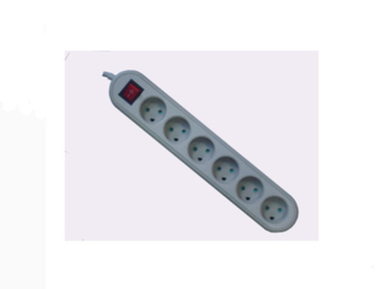Microconnect GRU0065DK 6AC outlet(s) 5m Grey power extension