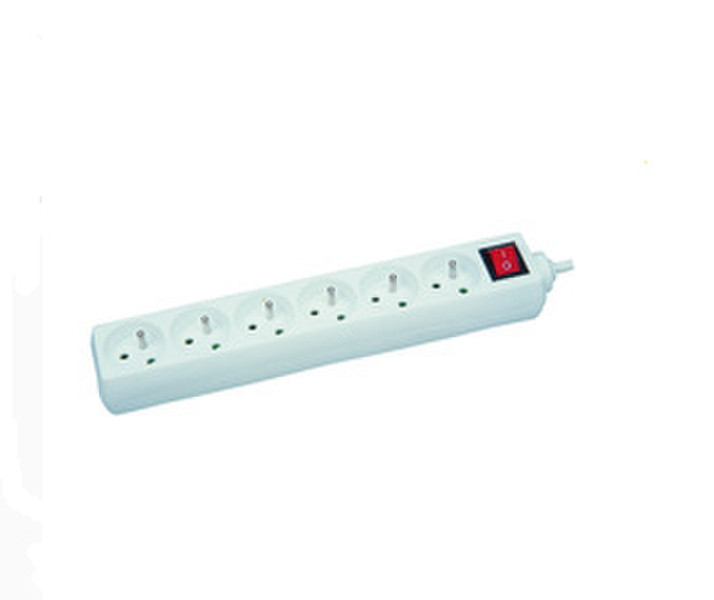 Microconnect GRU006WFR 6AC outlet(s) 1.8m White power extension