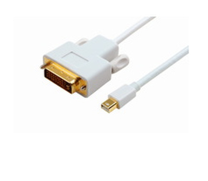 Microconnect Mini Displayport - DVI, M/M 2m DVI-D mini DisplayPort White video cable adapter