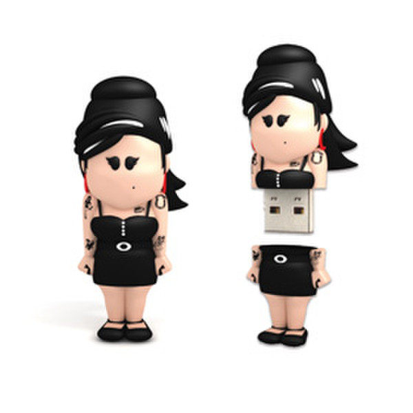 Fantec Weenicons Amy 8GB USB 2.0 Type-A Black USB flash drive