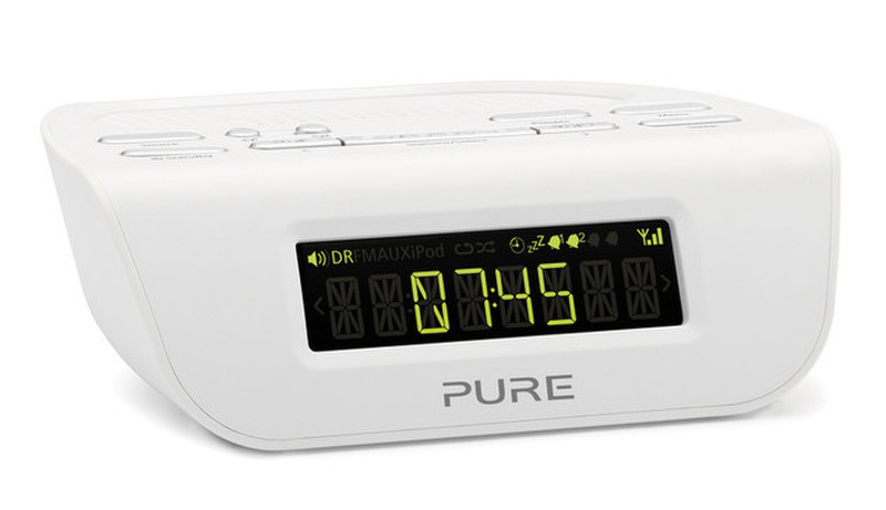 Pure Siesta Mi Uhr Digital Weiß Radio