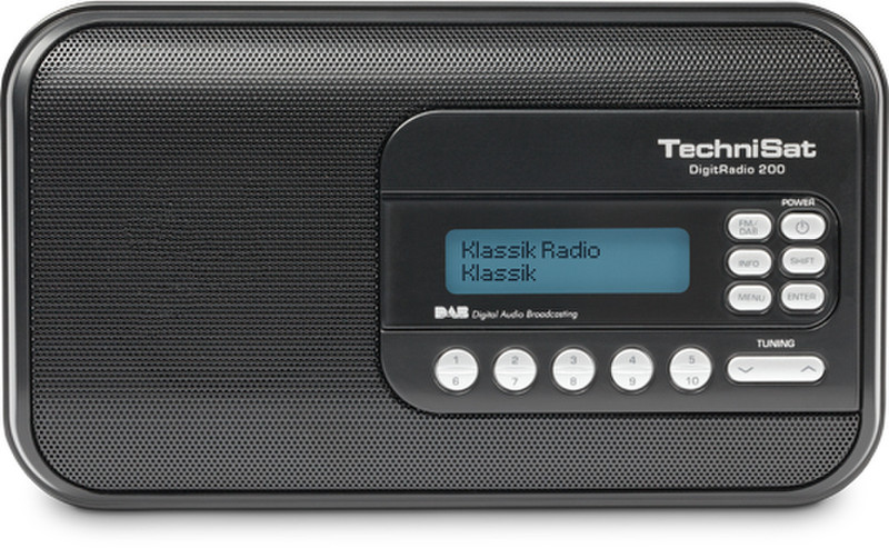 TechniSat DigitRadio 200 Портативный Цифровой Черный, Cеребряный радиоприемник