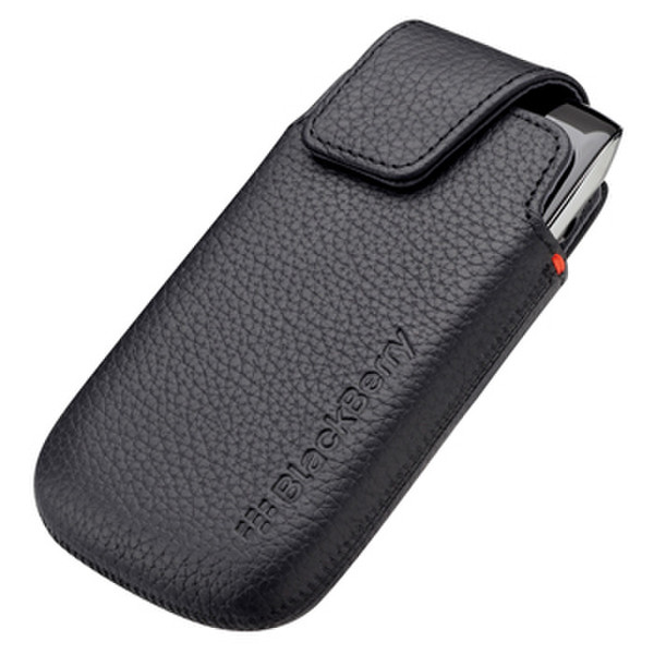 BlackBerry Leather Pocket Ziehtasche Schwarz