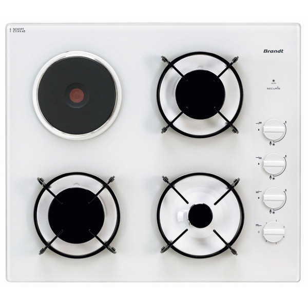 Brandt TG1013W built-in Combi White hob