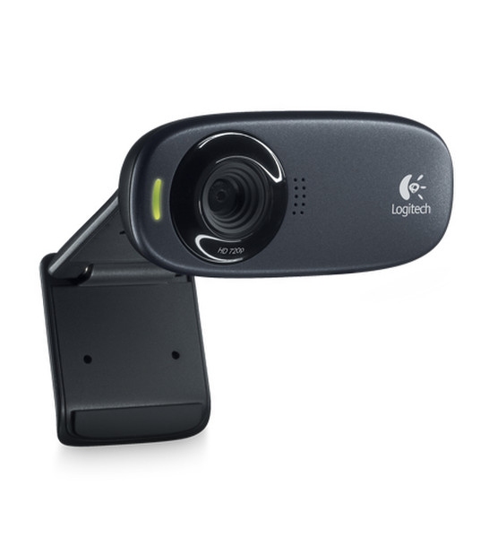 Logitech C310 HD Webcam - 5MP, 720p, 1280 x 720, Built-in Microphone, 5MP 1280 x 720Pixel USB 2.0 Schwarz