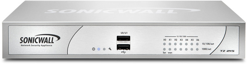 DELL SonicWALL TZ 215 + 1 Yr CGSS 500Mbit/s hardware firewall