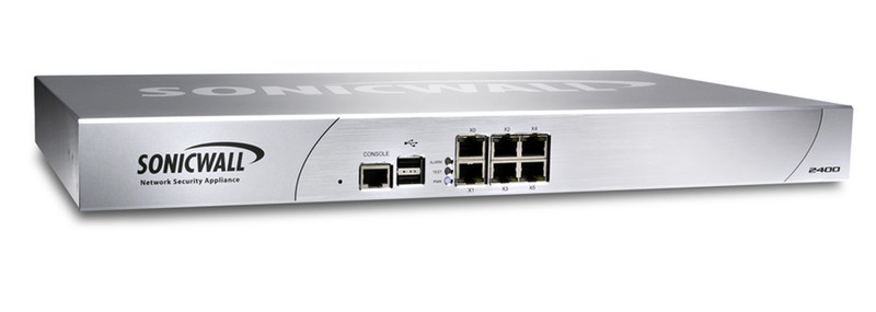 DELL SonicWALL NSA 2400 + 1Yr CGSS 1U 775Мбит/с аппаратный брандмауэр