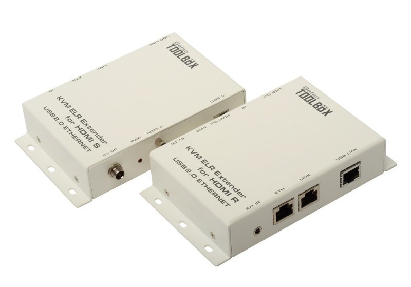 Gefen GTB-HDKVM-ELR AV transmitter & receiver Weiß Audio-/Video-Leistungsverstärker