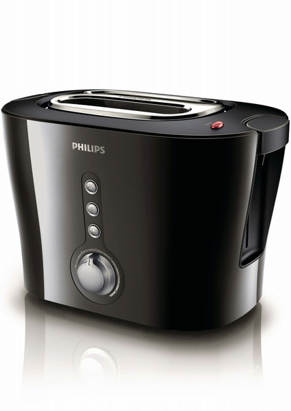 Philips Viva Collection HD2630/21 2slice(s) 1000W Black,Silver toaster