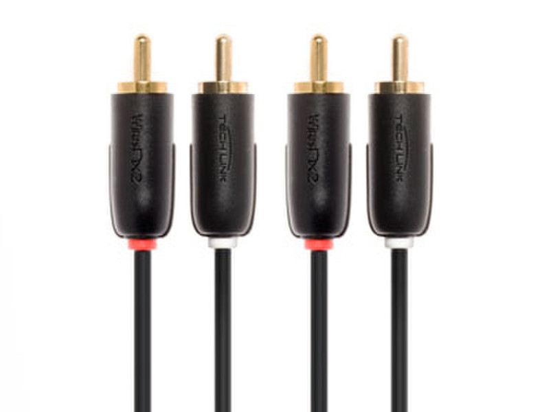 Techlink WiresNX2, 2 x RCA - 2 x RCA, 3m 3м 2 x RCA 2 x RCA Черный