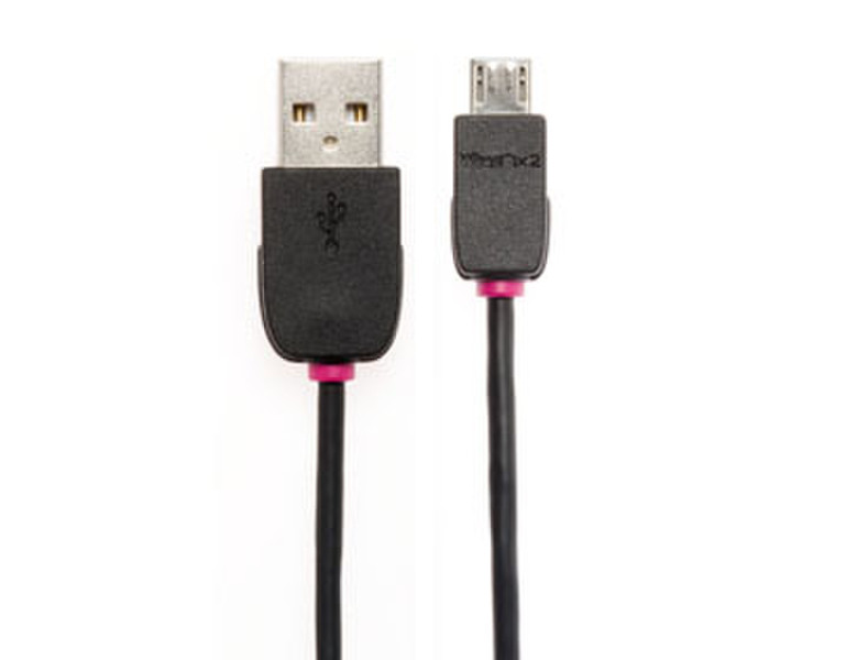 Techlink NX2 USB 2.0 A Plug to USB 2.0 B Micro Plug 2м Micro-USB A Micro-USB B Черный