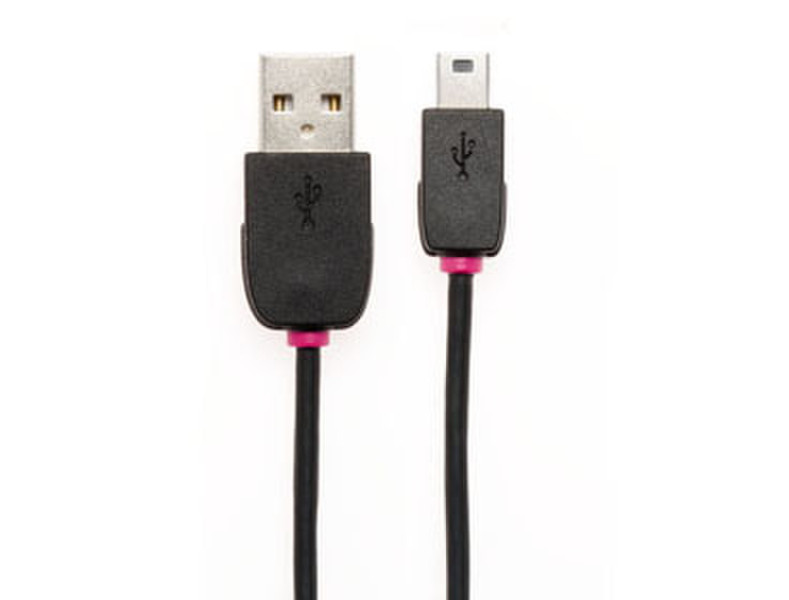 Techlink NX2 USB 2.0 A Plug to USB 2.0 5-pin Mini Plug 2m USB A Mini-USB B Black