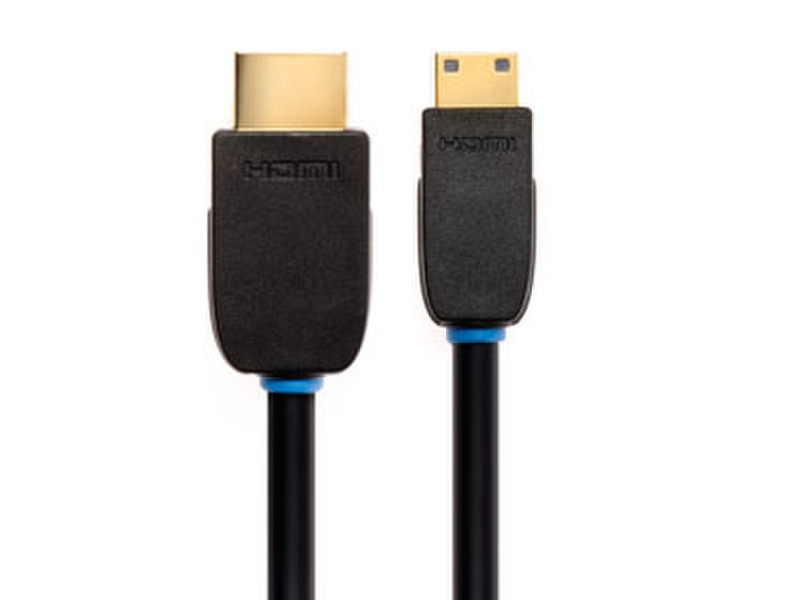 Techlink NX2 HDMI A Plug to HDMI Mini C Plug 2m HDMI Mini-HDMI Schwarz