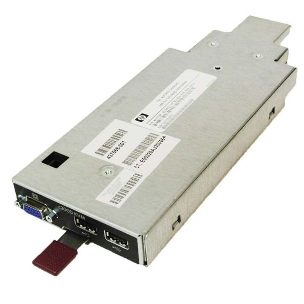 HP BLc3000 KVM Option 1U Schwarz, Metallisch Tastatur/Video/Maus (KVM)-Switch