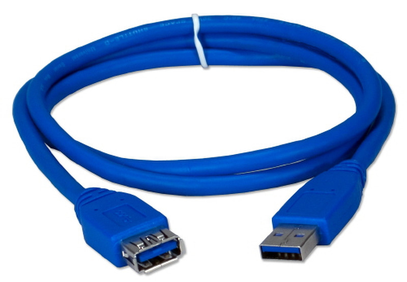 QVS 1.8m USB 3.0 1.8м USB A USB A Синий