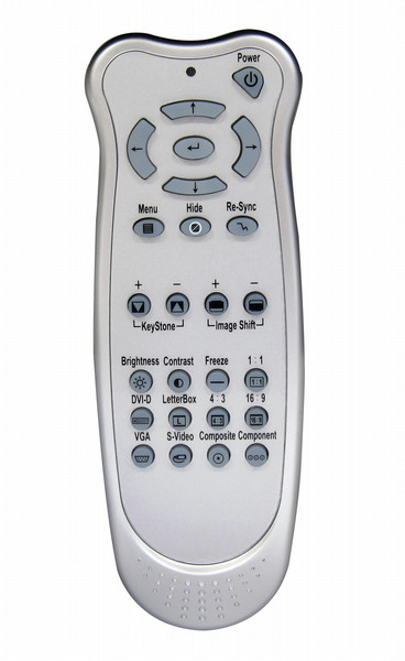 Optoma BR-3024B push buttons Серый, Cеребряный пульт дистанционного управления