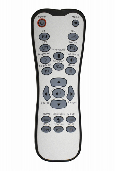 Optoma BR-3045B Нажимные кнопки Серый пульт дистанционного управления