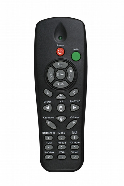 Optoma BR-3057L push buttons Black remote control
