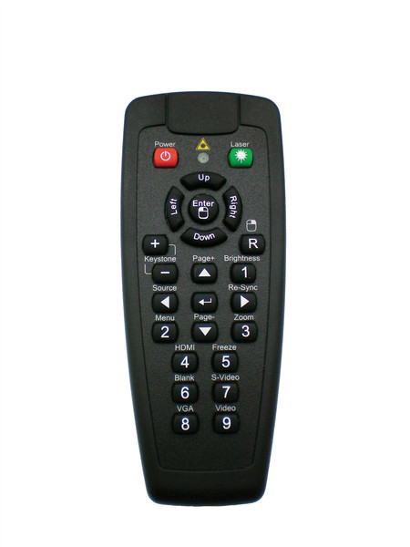 Optoma BR-5021L push buttons Black remote control