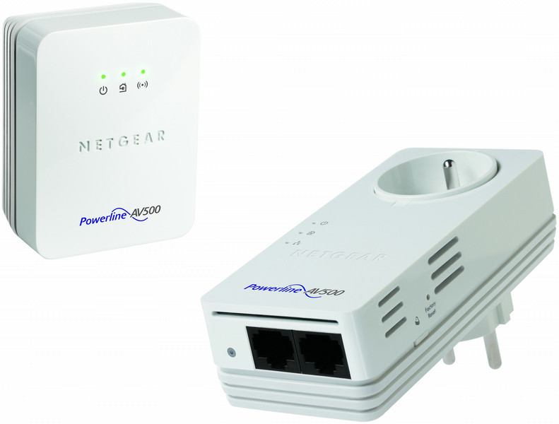 Netgear XWNB5602 500Mbit/s Ethernet LAN Wi-Fi White 2pc(s) PowerLine network adapter
