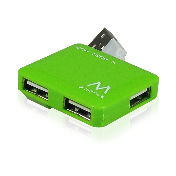 Ewent EW1127 480Мбит/с Зеленый хаб-разветвитель