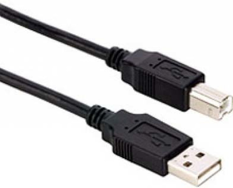 V7 1.8m USB 2.0 1.8м USB A USB B Черный