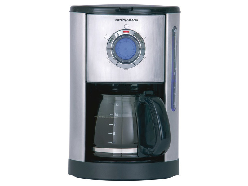 Morphy Richards 47076 Drip coffee maker 12cups Black,Blue,Stainless steel coffee maker