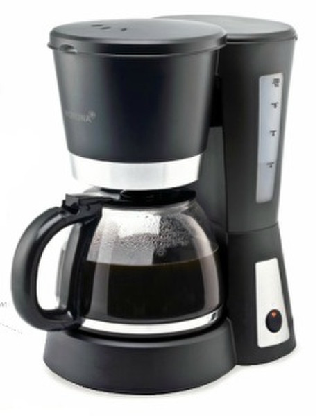 Korona 10200 Drip coffee maker 1.25L 10cups Black,Stainless steel coffee maker