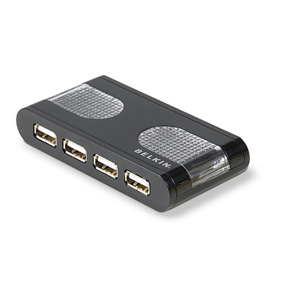 Belkin Hi-Speed USB 2.0 7-Port Lighted Hub 480Mbit/s Black interface hub