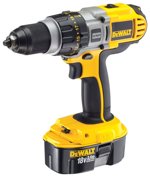 DeWALT DCD920B2 Дрель с рукояткой пистолетного типа Литий-ионная (Li-Ion) 2.6А·ч 2800г Черный, Желтый