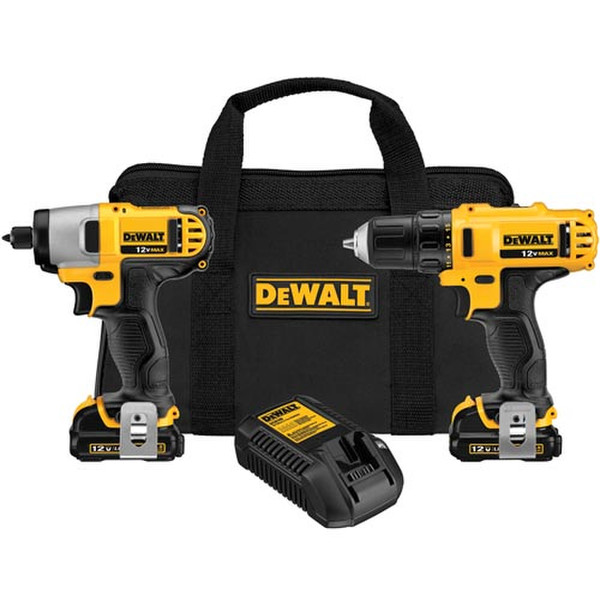 DeWALT DCK211S2 Дрель с рукояткой пистолетного типа 1.5А·ч Черный, Желтый