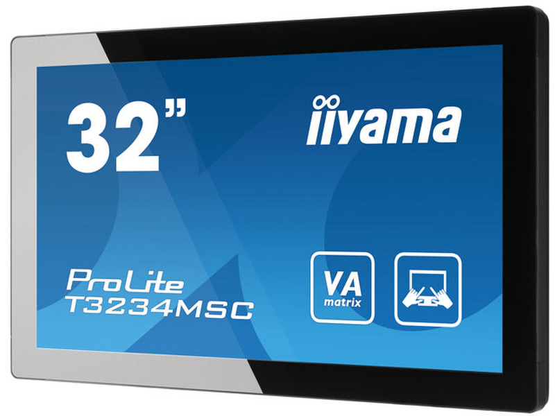 iiyama ProLite T3234MSC-B1 31.5Zoll 1920 x 1080Pixel Multi-Nutzer Schwarz Touchscreen-Monitor
