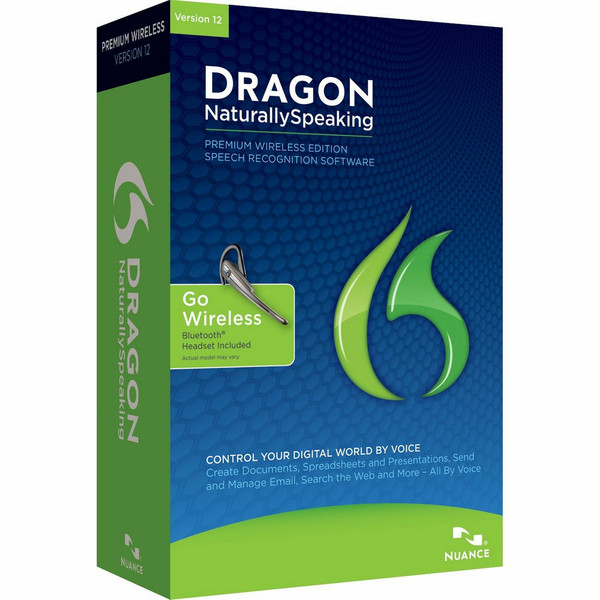 Nuance Dragon NaturallySpeaking 12.0 Premium Wireless